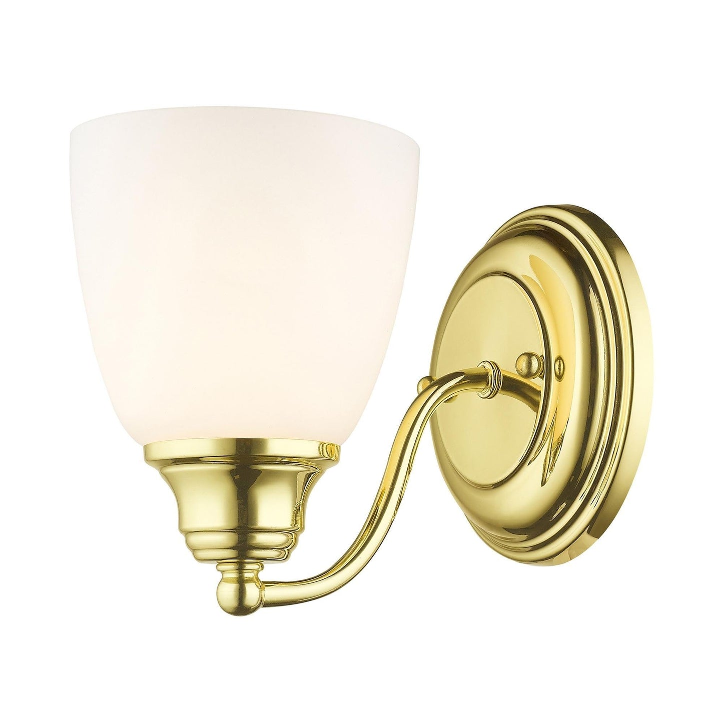 Livex Lighting 13671-02 Somerville 1 Light Wall Sconce, Polished Brass