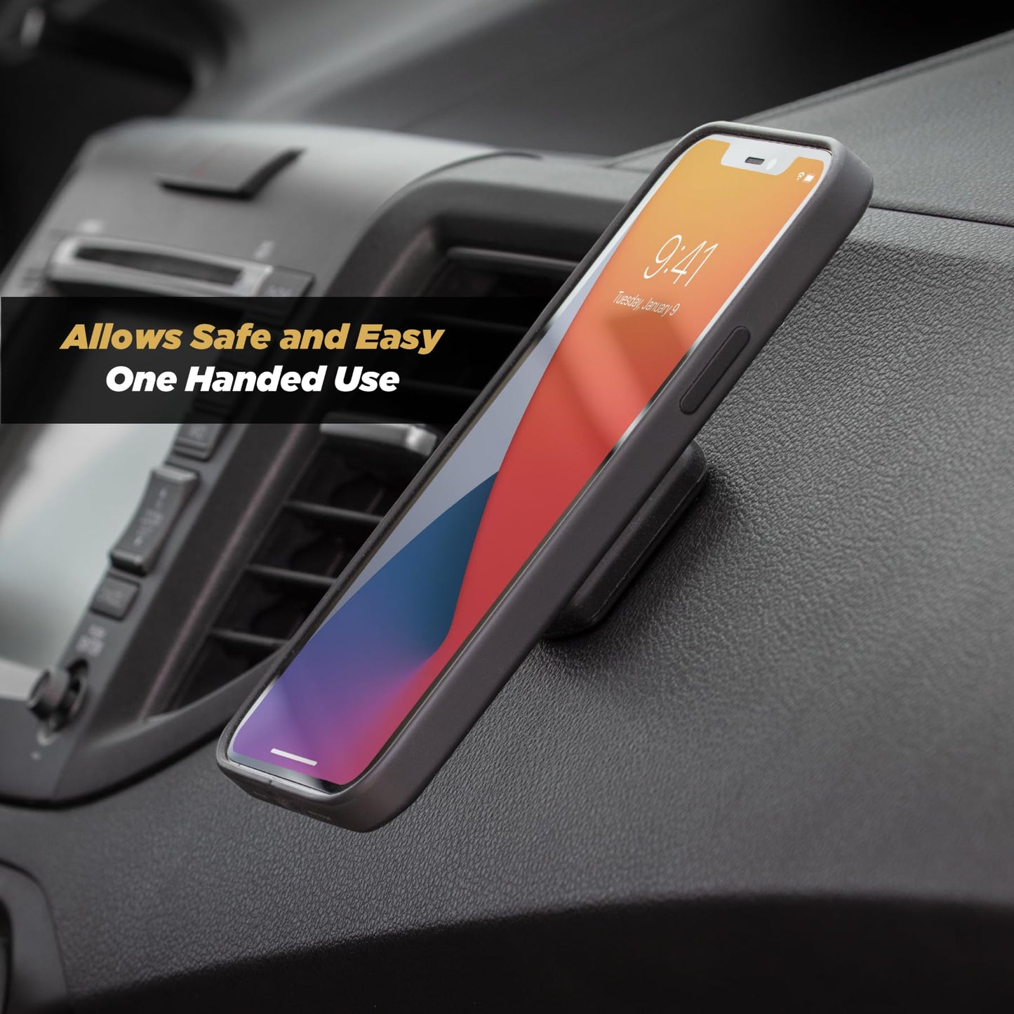 Scosche MAGFMI MagicMount Magnetic Car Phone Holder, Strong Magnet Mount for iPhone and Android, Secure Magnetic Cell Phone Mount for Flat Surfaces