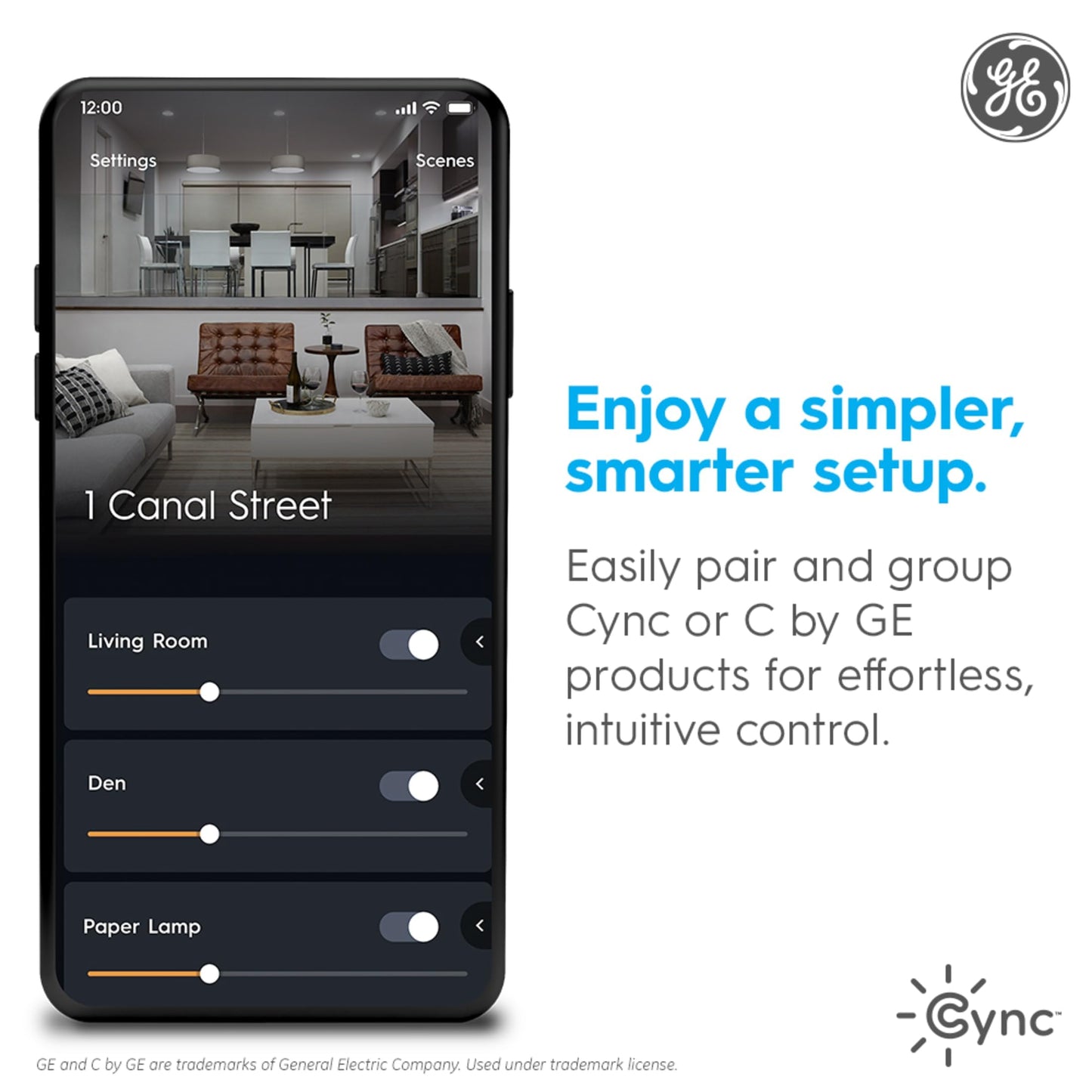 Cync GE A19 Direct Connect LED Light Bulb, Color Changing Smart Light, Matter Compatible, Compatible with Alexa and Google Home (2-Pack)