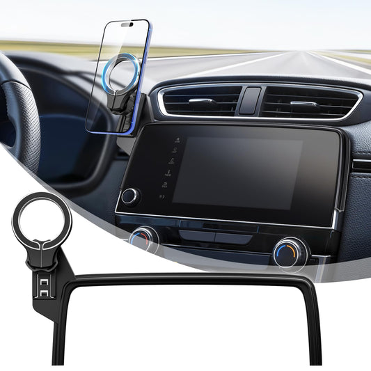 Car Phone Holder for Honda CRV 2017 2018 2019 2020 2021 2022: Magnetic Screen Cell Phone Mount for CR-V 5/7 Inch Touchscreen Accessories - 360°