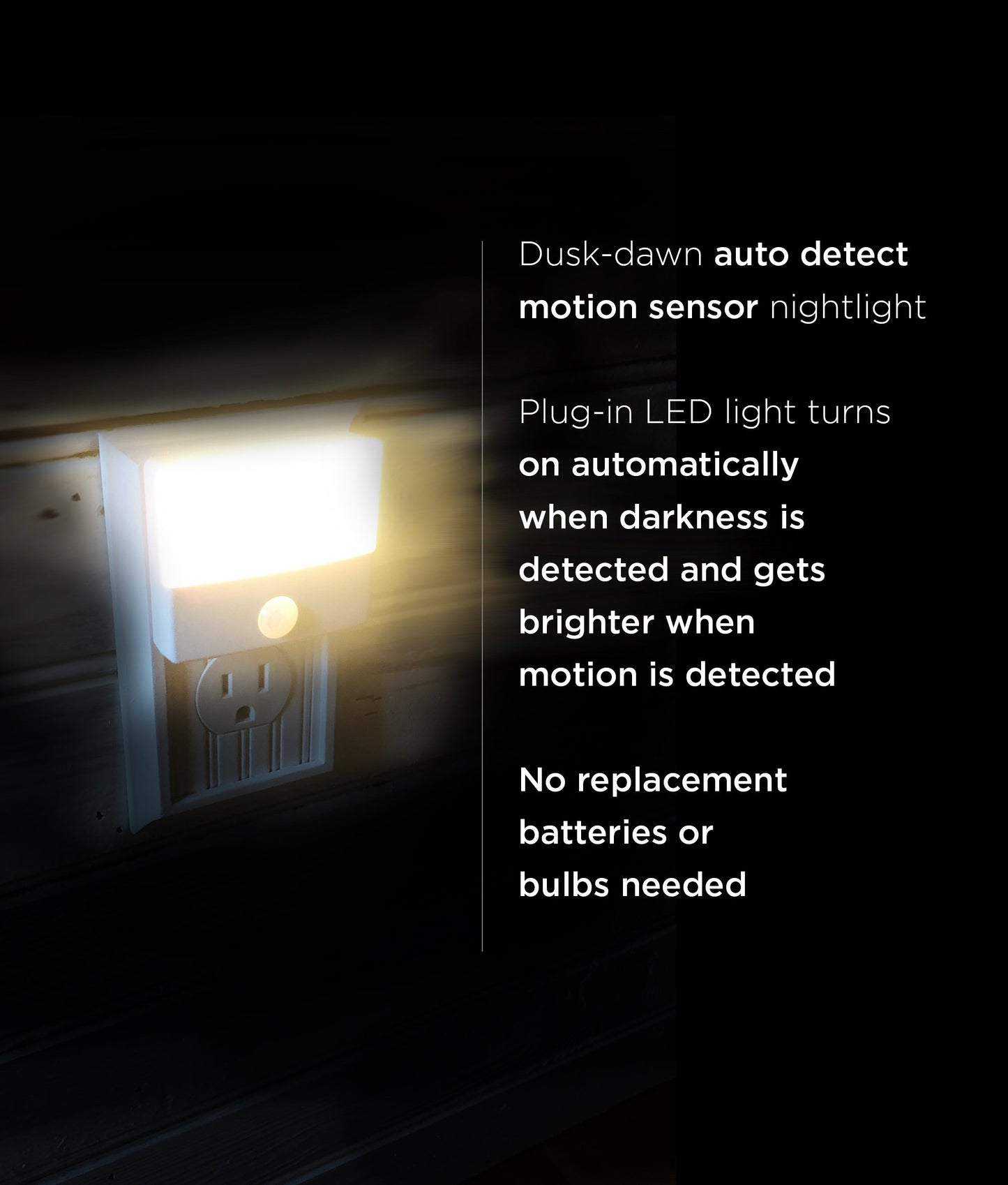 Westek Senti LED Motion Sensor Night Light - Indoor Plug-in Dusk/Dawn Automatic Night Light - Illuminate Dark Areas of Your Home, Warm Glow, Energy