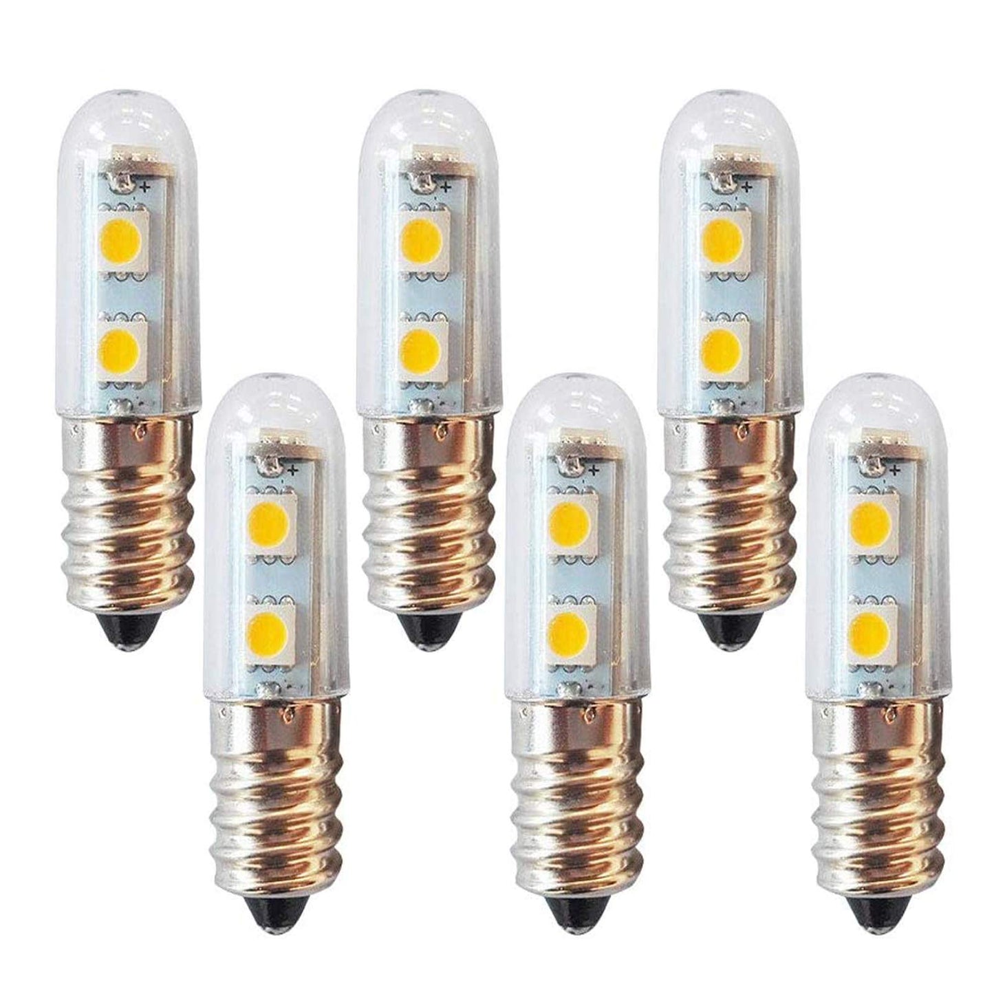 Lxcom Lighting E14 LED Bulb Microwave Refrigerator Light Bulb 1W 7 Mini LED Appliance Bulb 15W Incandescent Equivalent 110V Warm White 3000K