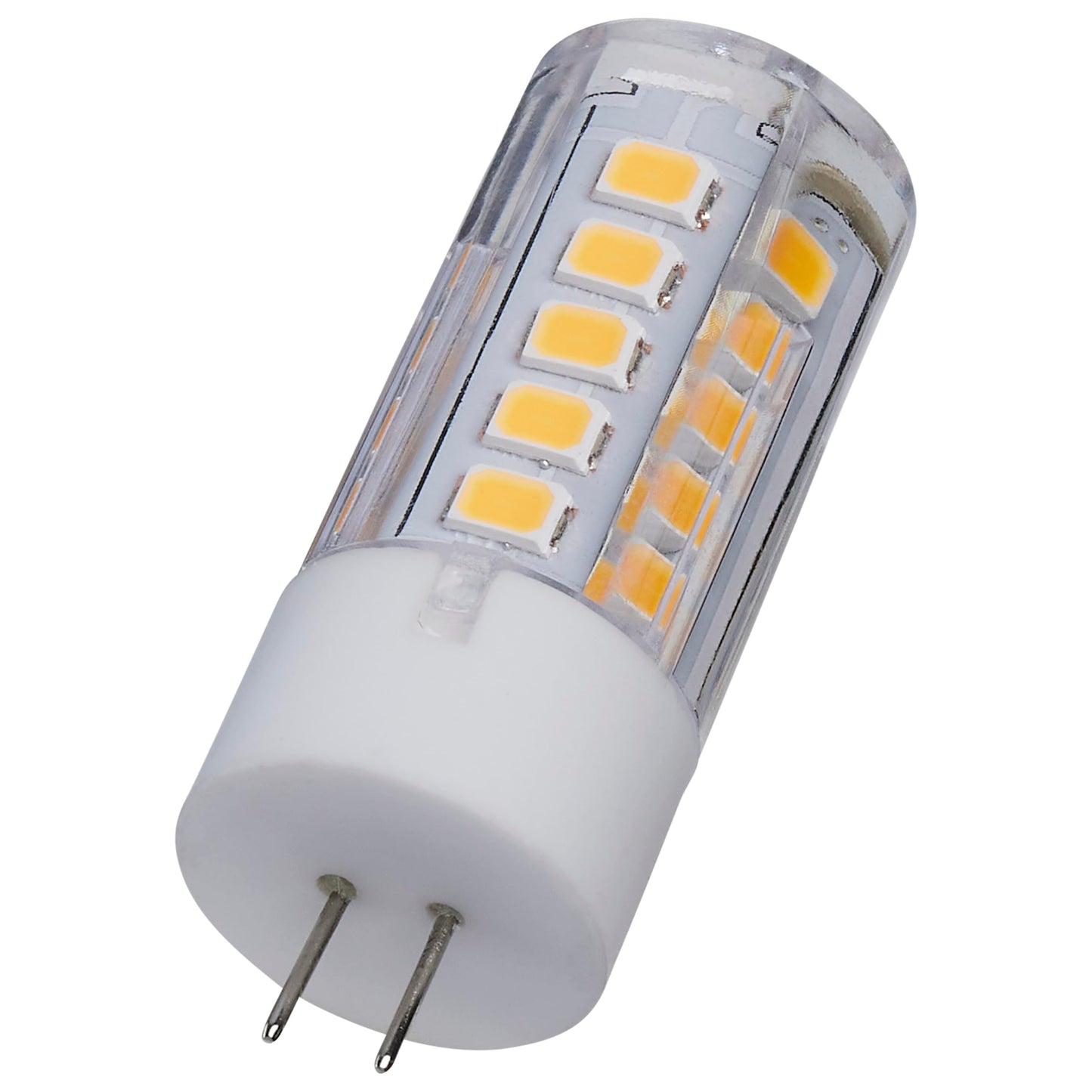 Satco S12311 T5 LED Bi-Pin G4 Base Lamp, 12V Low Voltage Halogen Replacement, 3000K, Clear