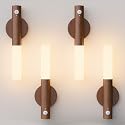 WhitePoplar Rechargeable Motion Sensor Night Lights - 2200mAh Battery Operated Wall Sconces, Wireless Wall Lights Sconce, Magnetic Portable Hallway