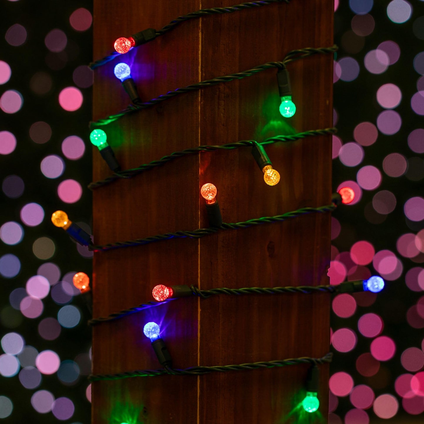 Novelty Lights 25FT 50 LED G12 Christmas String Lights, Tree Lights Indoor Outdoor Commercial Grade LED Mini Light Set with 40,000 Hours Rating