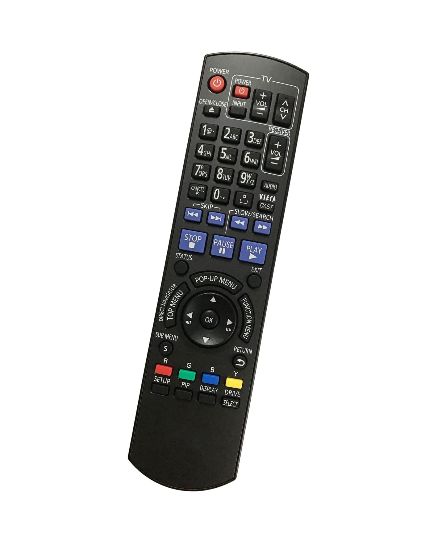 Replacement Remote Control for Panasonic DMP-BD601 DMP-BD655 DMP-BD45 Blu-Ray Disc Player