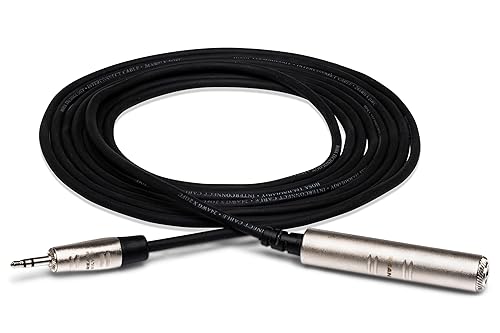 Hosa HXSM-010 Pro Headphone Adaptor Cable, REAN 1/4 Inches TRS to 3.5 Millimeters TRS, 10 Feet
