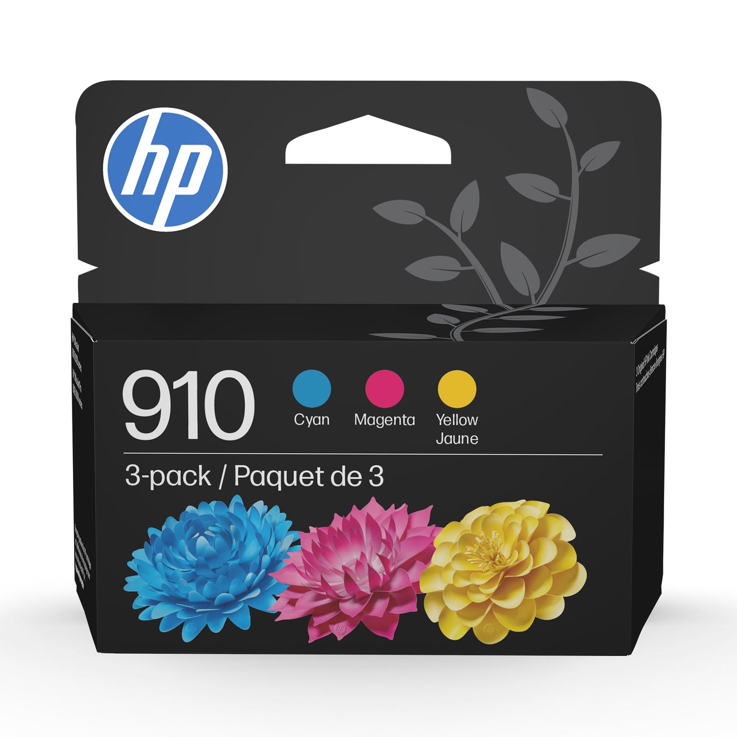 HP 910 Cyan, Magenta, Yellow Ink Cartridges (3-Pack) | Works with OfficeJet 8010, 8020 Series, OfficeJet Pro 8020, 8030 Series | Eligible for Instant