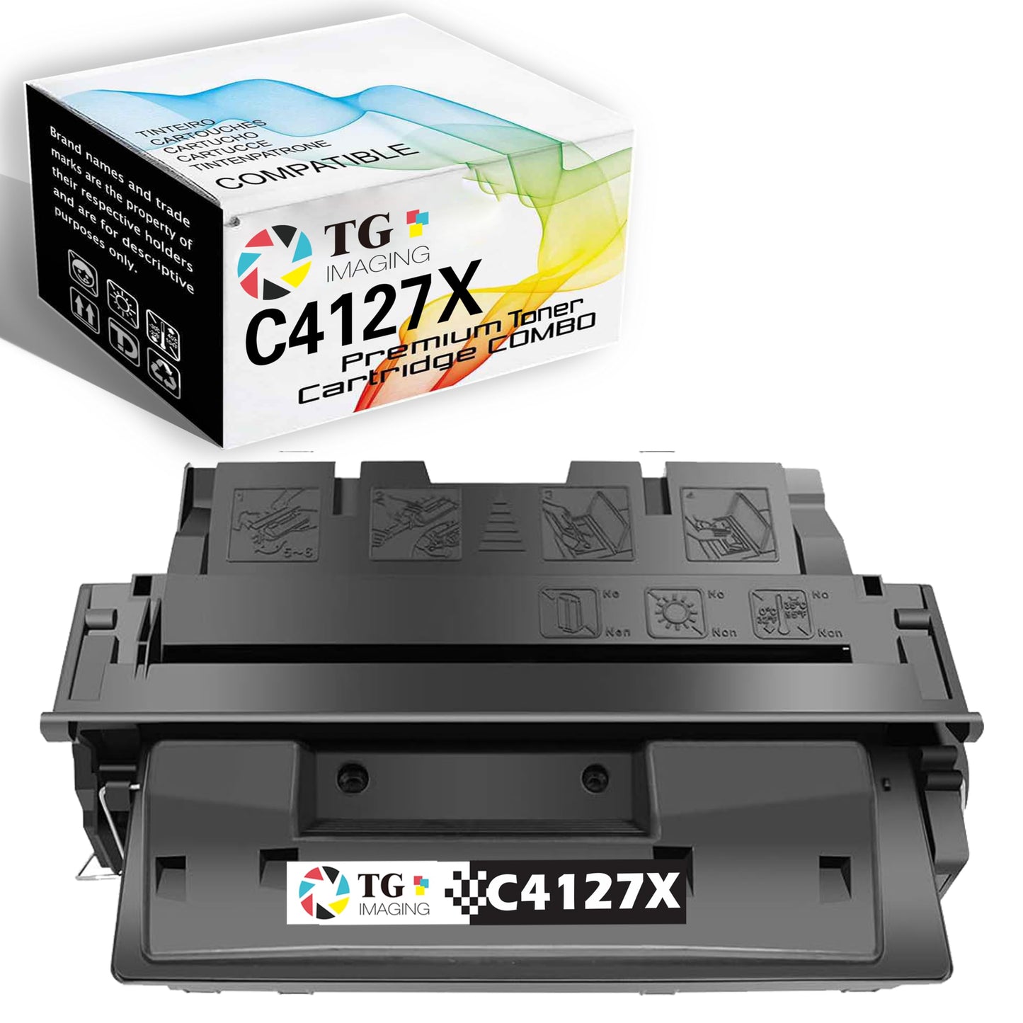 TG Imaging Compatible C4127X Toner Cartridge Replacement for HP 27X Toner 4127X C4127 for Laser-Jet 4000 4000N 4000T 4050 4050N LBP-1760 Laser Printer