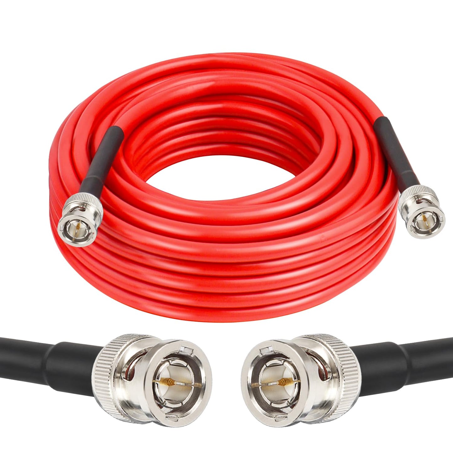 XRDS-RF 12G SDI Cable 25FT, 3G/6G/12G 75ohm RG6 BNC Cable Supports HD-SDI/3G/6G-SDI/4K for Video Security Camera Converter