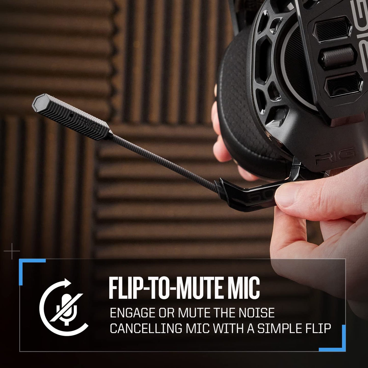 RIG 500 PRO HS Officially Licensed PlayStation Competition-Grade Headset with RIG Audio Dial for PS4, PS5, PC - 50mm Speaker Drivers - Flip to Mute