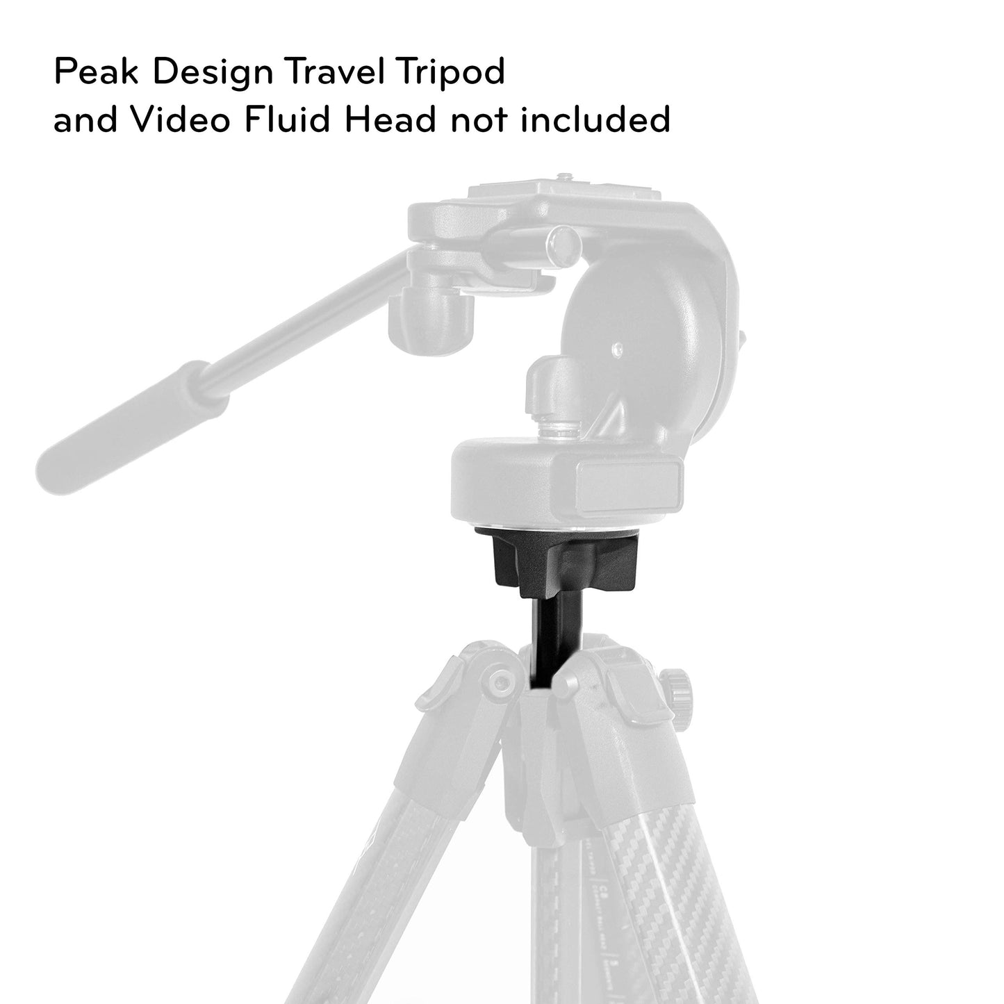 Peak Design Universal Head Adapter for Travel Tripod, 3/8" Thread Mount, Compatible with Carbon & Aluminum Tripods, Includes Hex Wrench, Use Travel