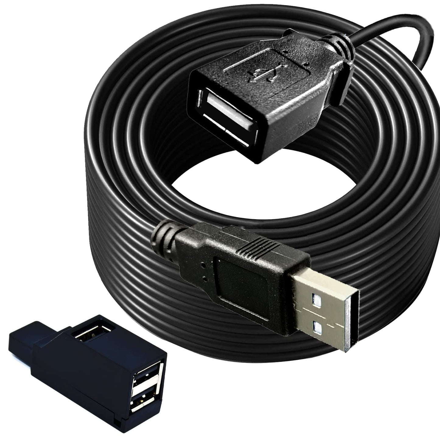 Long USB 2.0 Extension Cable 50FT with hub,Long USB2.0 A Male to Female,USB A Cable Extension Cord,USB 2.0 A Data Transfer Extender USB Cable? USB2.0