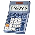 Pendancy Office Small Calculator Desktop with Tax+/- for Tax Calculation, 12 Digit Large LCD Display, Solar Battery Power, Durable Portable Design