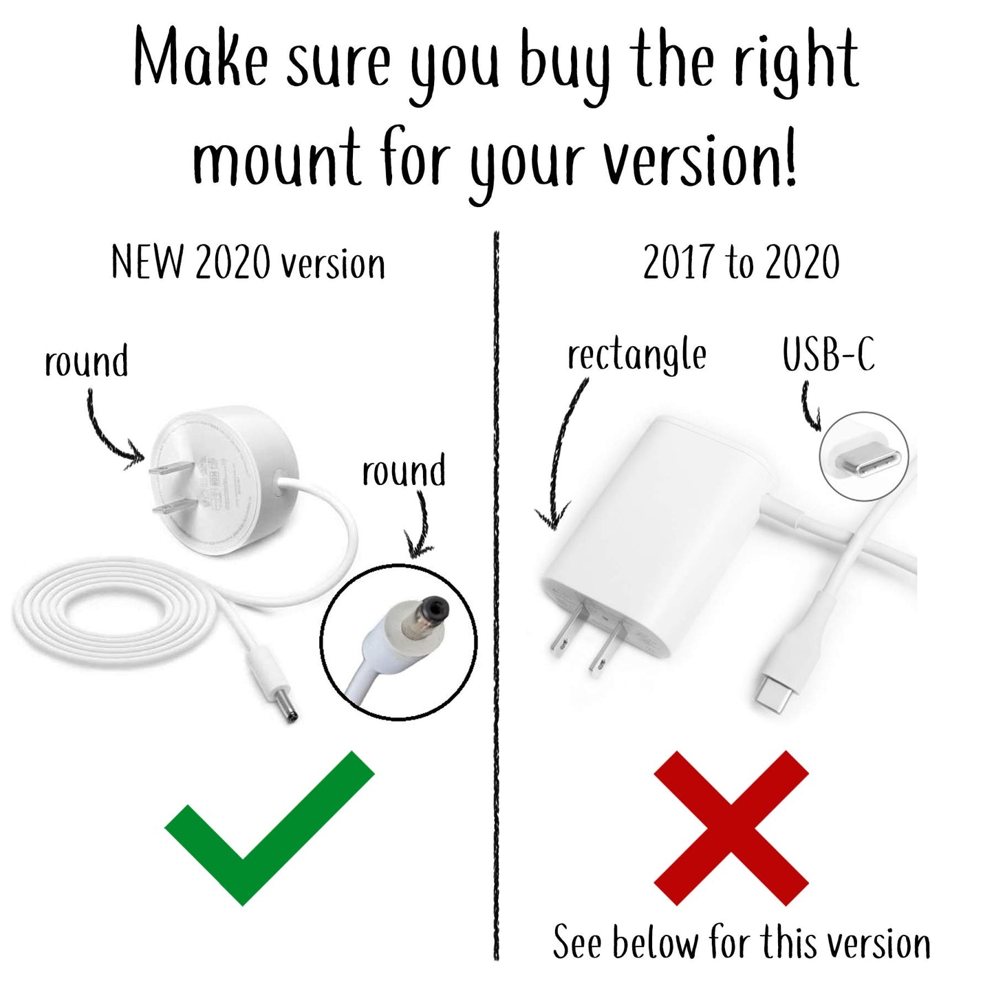 Google WiFi Outlet Holder Mount: [NEW 2020 - Present Version - Round Plug] The Simplest Wall Mount Holder Stand Bracket for Google WiFi Routers and