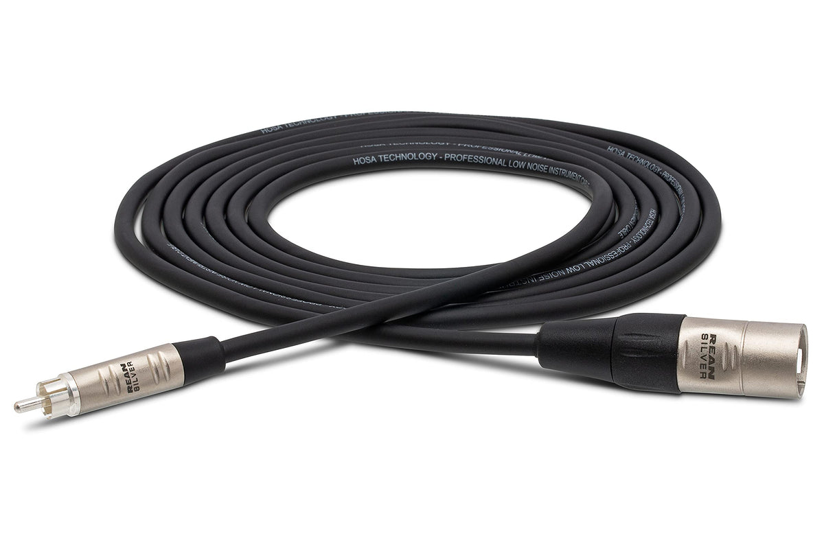 Hosa HRX-020 Pro RCA to XLR Male Unbalanced Interconnect Cable - 20 foot