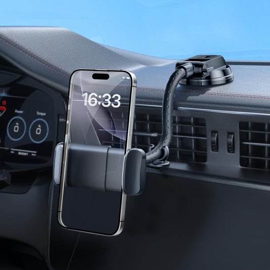 OATSBASF Gooseneck Phone Mount for Car, 360° Rotation Car Phone Holder Mount Dashboard Windshield Strong Suction Cup Cell Phone Holder Car Truck