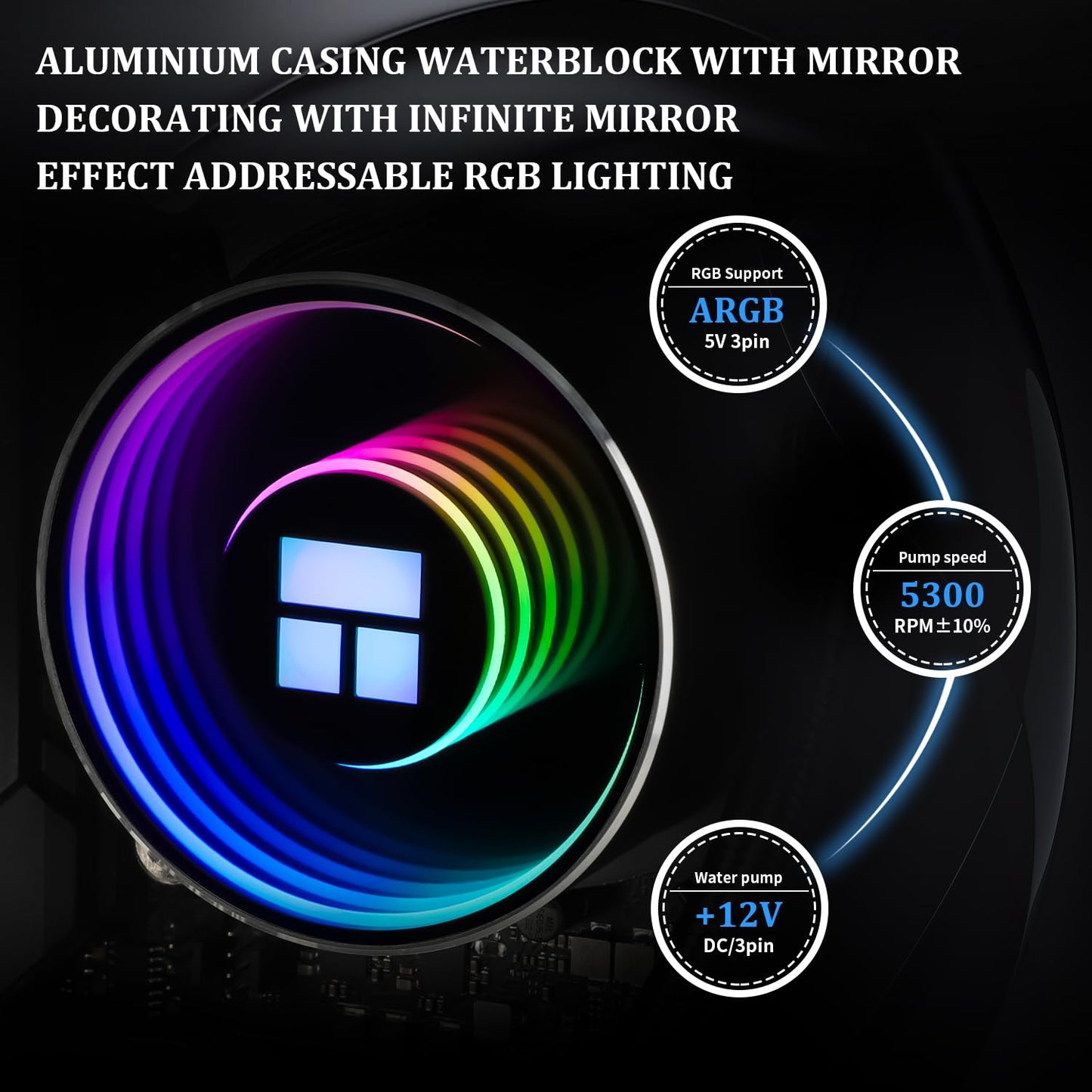 Thermalright Frozen Notte 240 Black ARGB V2 Water Cooling CPU Cooler,240Black CPU Cooler Specifications, Double PWM Fans, S-FDB Bearings, Suitable