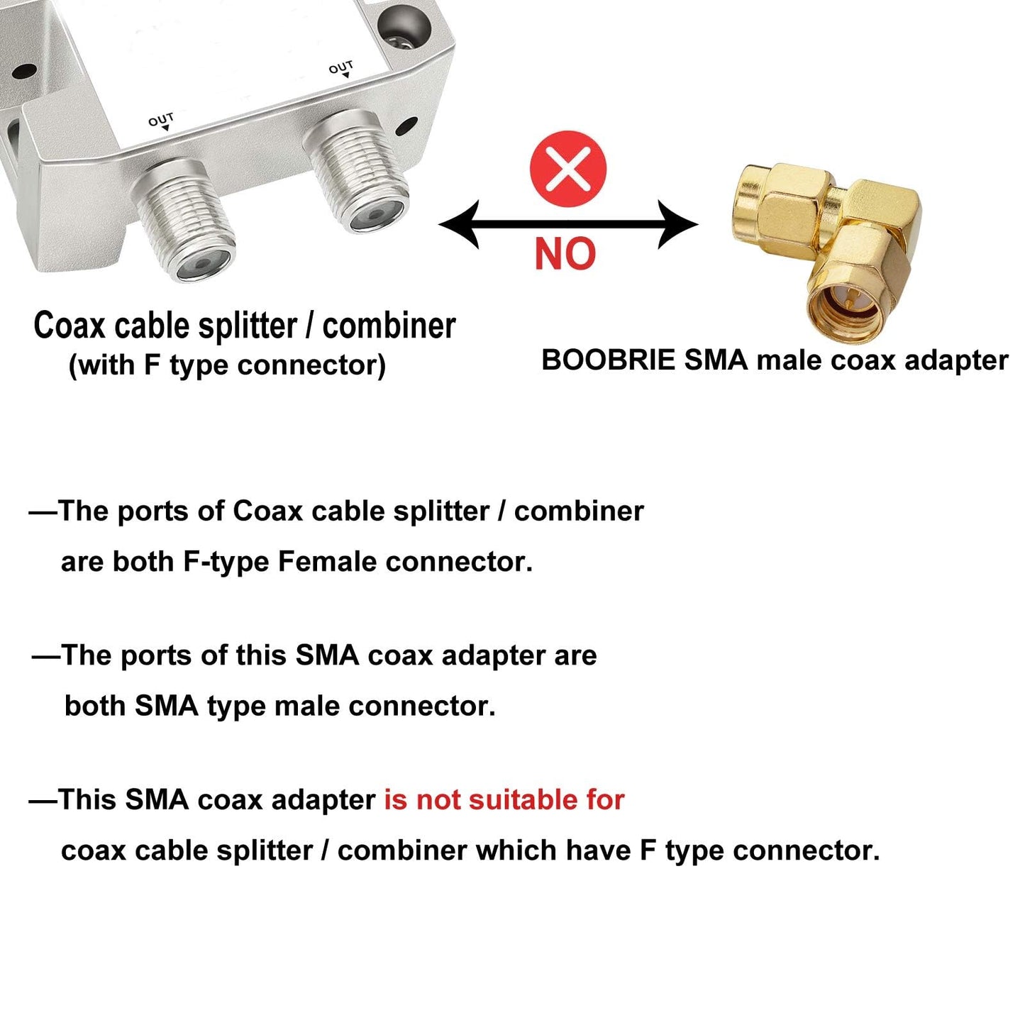 Boobrie SMA Coax Adapter SMA 90 Degree Connector SMA Male to SMA Male Right Angle Adapter Gold-Plated SMA Cable Adapter SMA Male Plug (Pin) Connector