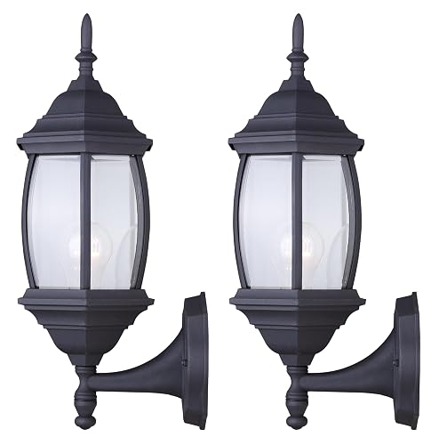Canarm IOL73TBK Outdoor Lantern Twin Pack, Black