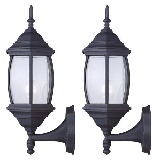 Canarm IOL73TBK Outdoor Lantern Twin Pack, Black