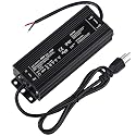 LED Power Supply - 120W IP67 Waterproof, 24V DC for LED Strip Lights, 100V-265V AC Input, 3-Prong Plug with 3.3 Feet Cable
