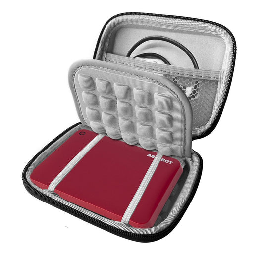 FitSand(TM) Travel Carrying Black Shockproof EVA Hard Case Pouch Bag for Toshiba Canvio Connect II 1TB Portable Hard Drive