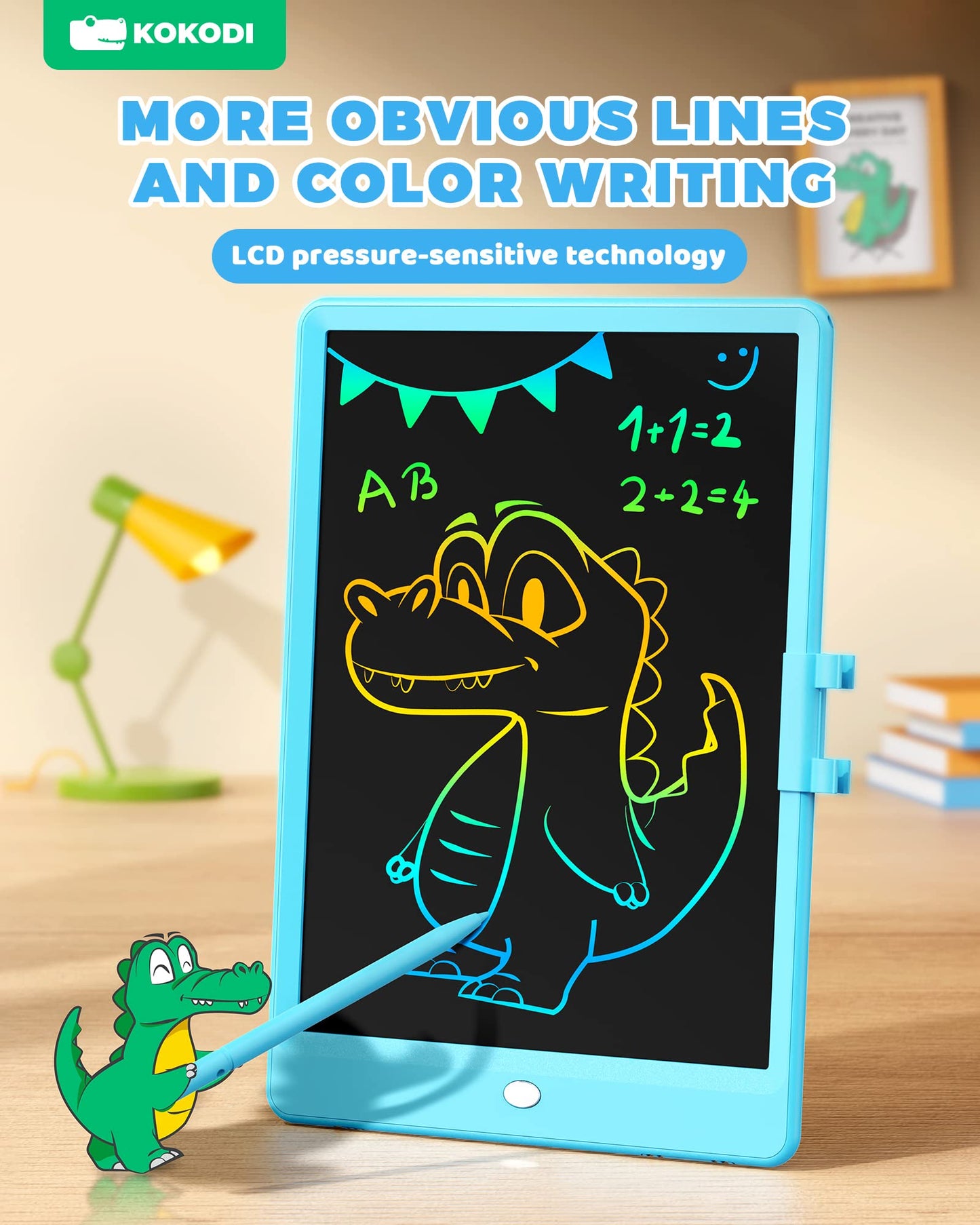 KOKODI LCD Writing Tablet, Gifts for 3 Years Old Boys and Girls，10 Inch Colorful Doodle Board Drawing Tablet, Erasable Reusable Electronic Drawing…