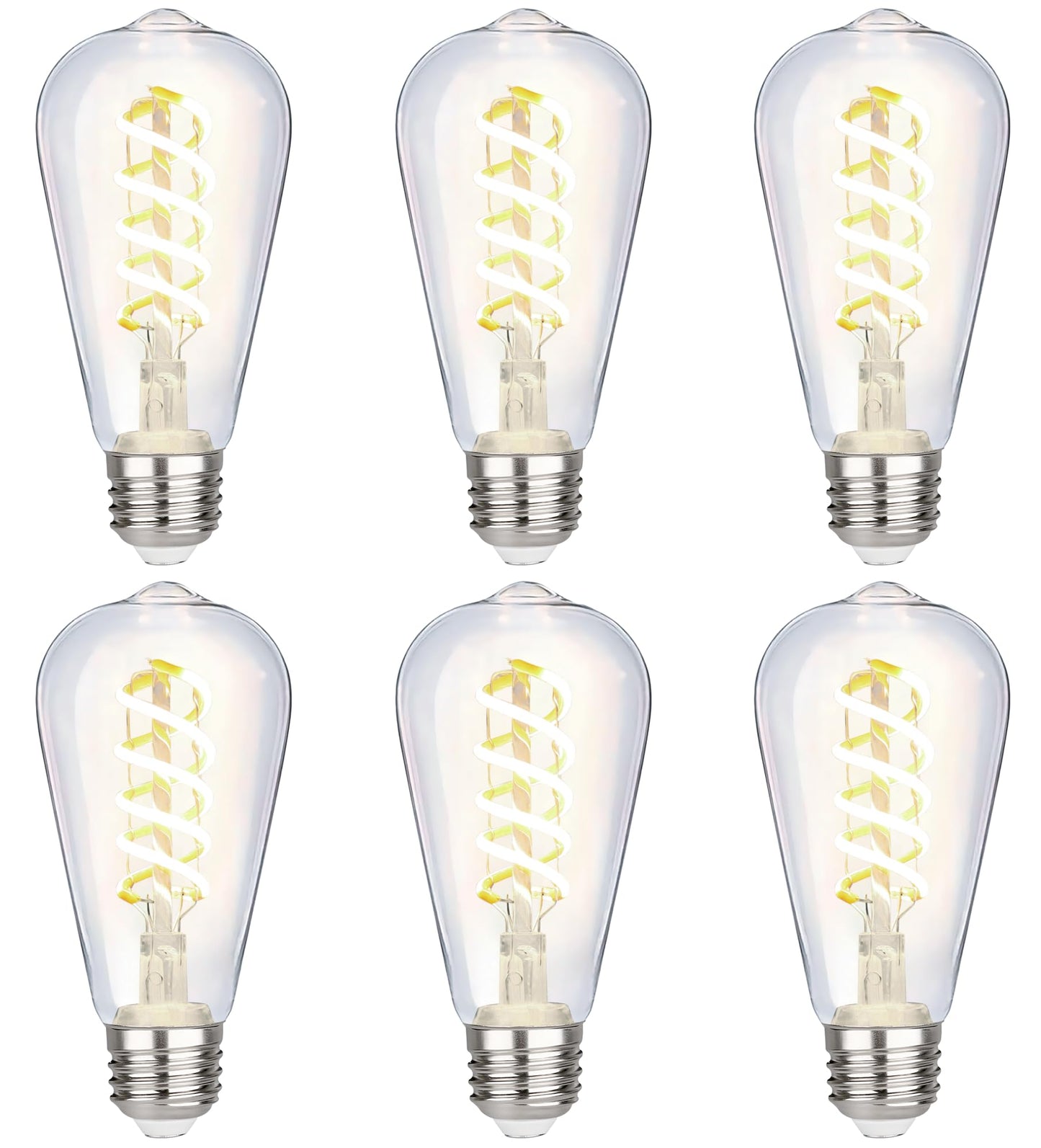 EMYMLITE 6 Pack Vintage LED Edison Bulbs, E26 Led Bulb 60Watt.