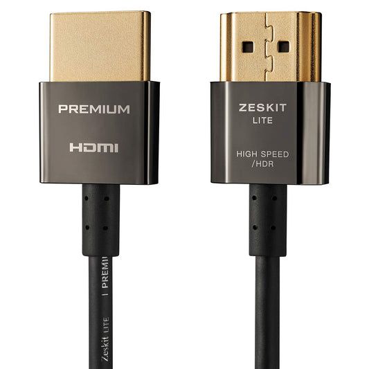 Zeskit Lite 4K Premium HDMI 2.0b High Speed with Ethernet 5ft Ultra Thin, 18Gbps 4K60 ARC HDR HDCP 2.2 2.3 Compatible with Dolby Vision Apple TV 4K