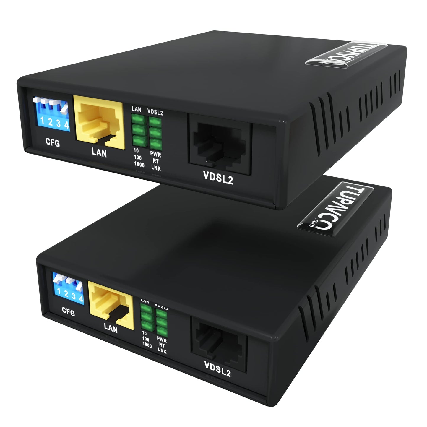 Ethernet Extender Kit Tupavco TEX-200 - Cable Extension up to 5000ft Over Phone Line or CAT5/6 Twisted Copper Wire (300Mbps Max Bandwidth) Single Cord