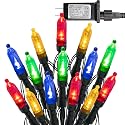 Dazzle Bright 200 LED Christmas Mini String Lights, 65FT Connectable Waterproof 8 Modes Fairy Lights for Indoor Outdoor Patio Garden Holiday Party