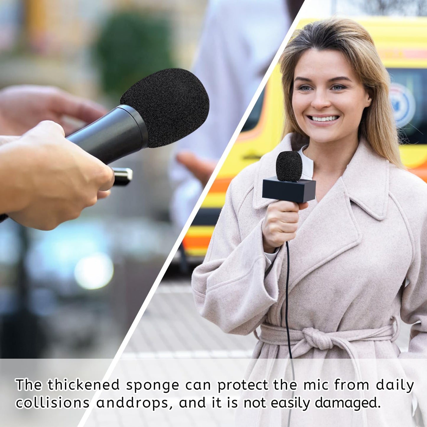 Microphone Cover, 6 Pcs Microphone Windscreen, Foam Mic Cover Suitable for SM58, E835 and Most Standard Handheld Mic