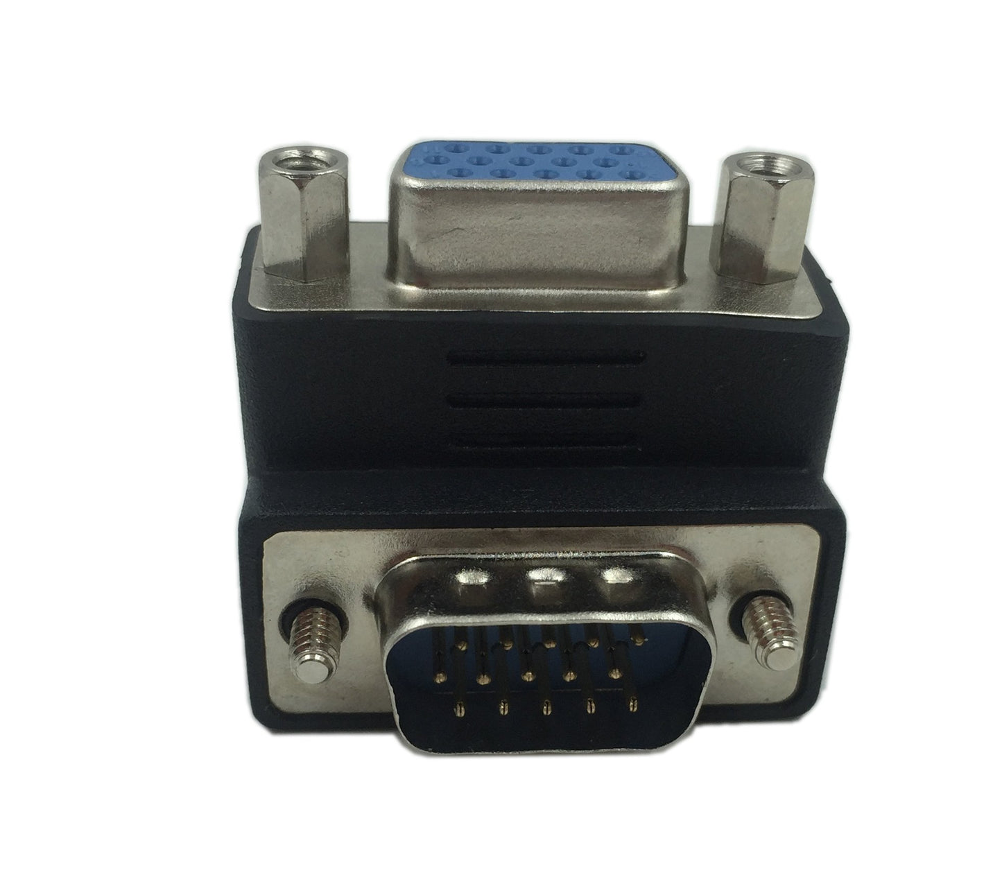 CERRXIAN 90 Degree VGA 15 Pin Male to Female Extension Cable Converter Adapter Coupler