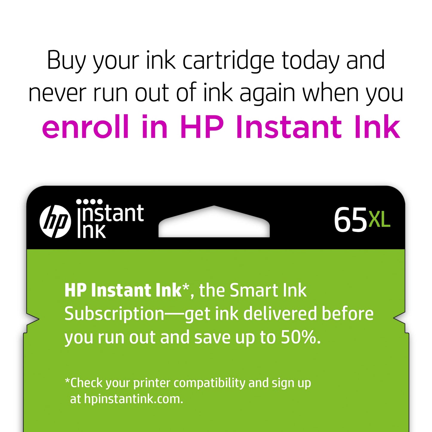 HP 65XL Black High-Yield Ink Cartridge | Works with AMP 100, DeskJet 2600, 3700; Envy 5000 | Eligible for Instant Ink | N9K04AN