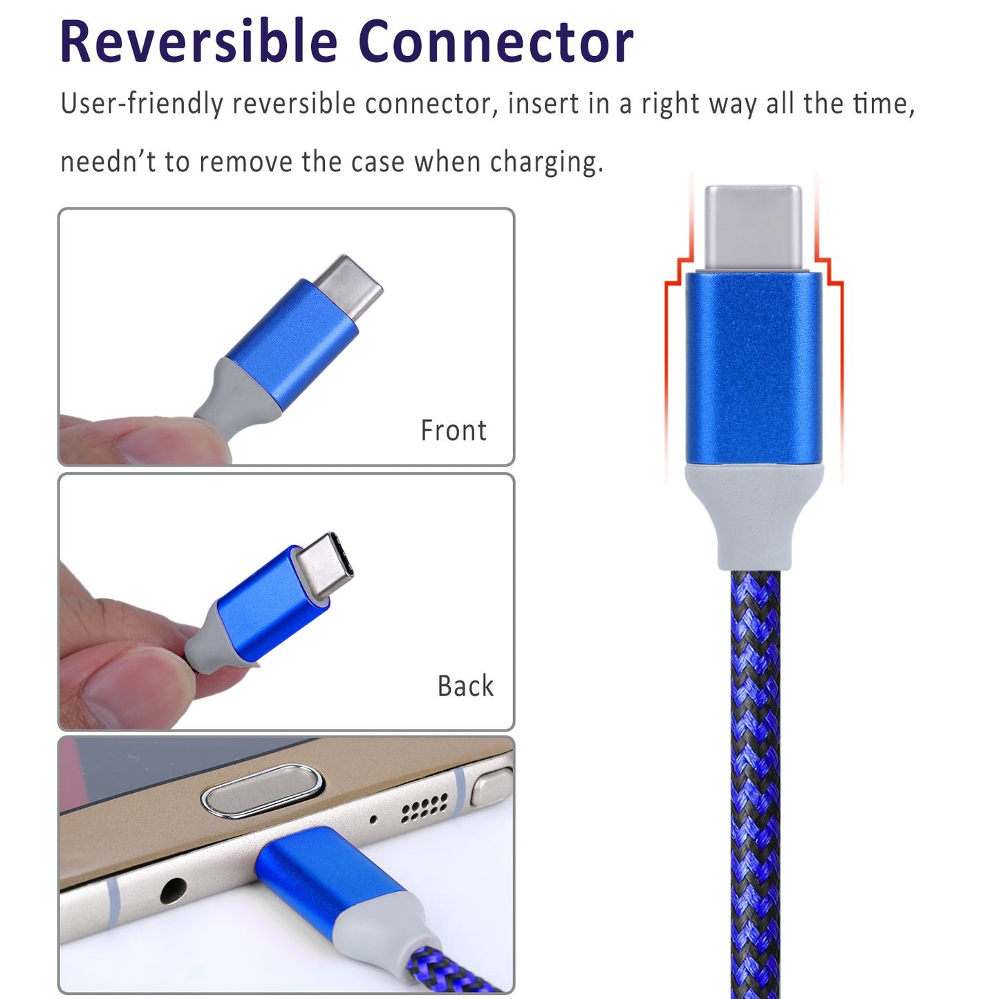 10ft USB C Cable, 3 Pack Type C Fast Charging Cable,Nylon Braided USB A to USB C Phone Charger Cables for iPhone 16 15 Pro Max Plus,Samsung Galaxy S25