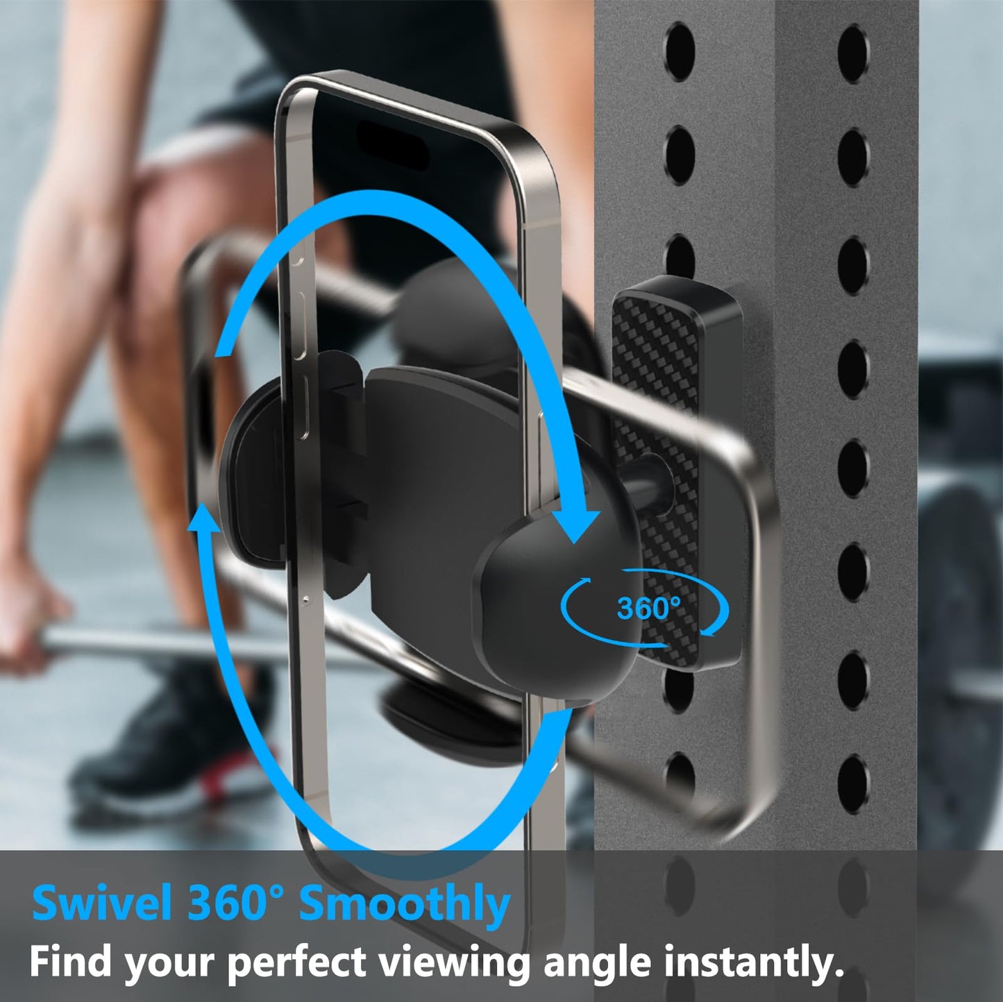 TONDA Gym Magnetic Phone Holder?Strong Magnets? 360 Adjustable Magnetic Phone Mount, Phone Tripod Holder Gym Accessories for Women Men Workout