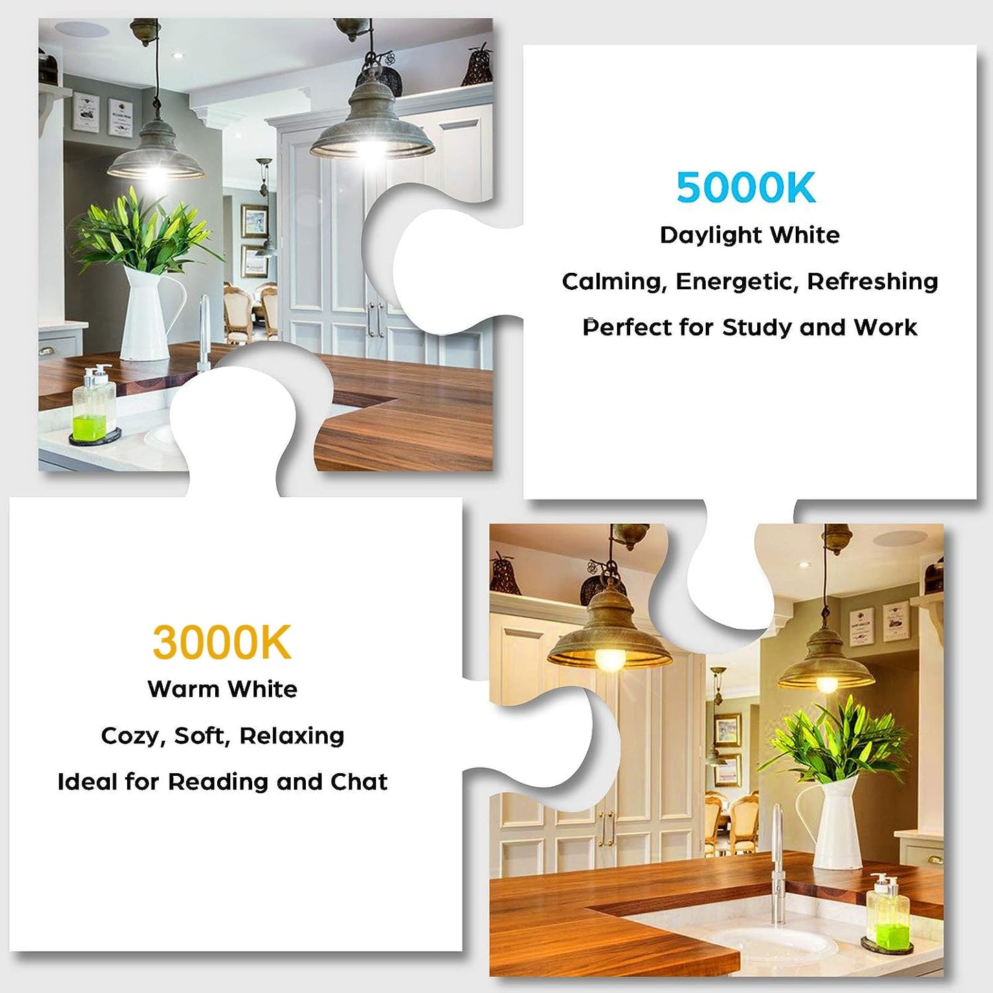 JURDXLED 3-Pack is More economical, LED Corn Light Bulb 5000 Lumen 5000K 30W Large Area Cool Daylight White E26 Medium Base for Outdoor Indoor Garage