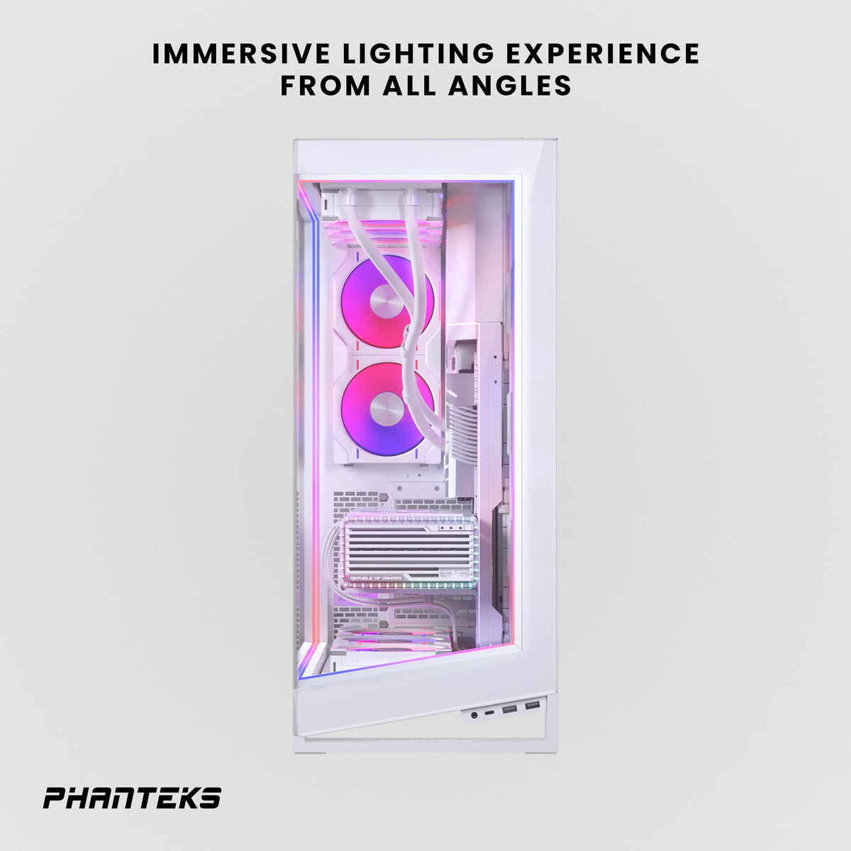 Phanteks NV7 Premium DRGB Kit, 4X D/A-RGB LED modules for NV7 Outer Frame, 1x D/A-RGB Power hub Included (White)