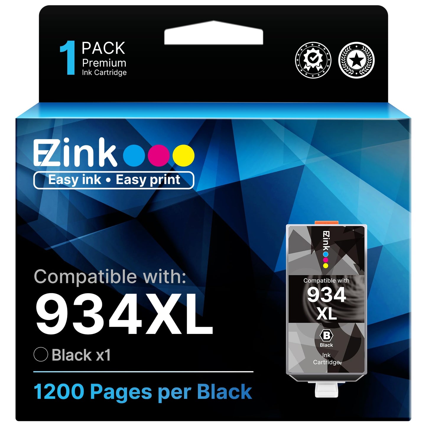 E-Z Ink Compatible Ink Cartridge Replacement for HP 934 934XL 934 XL High Yield to use with HP Officejet 6800 6812 6815 6825 6822 6820 OfficeJet Pro