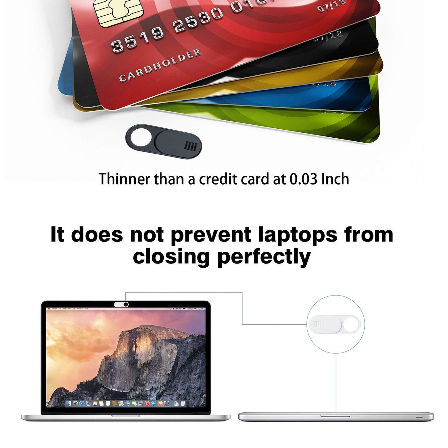 Webcam Cover Slide, Ultra Thin Round Hole Laptop Camera Cover Slide Blocker for Computer MacBook Pro iMac PC Tablet Notebook Surface Pro Echo Show