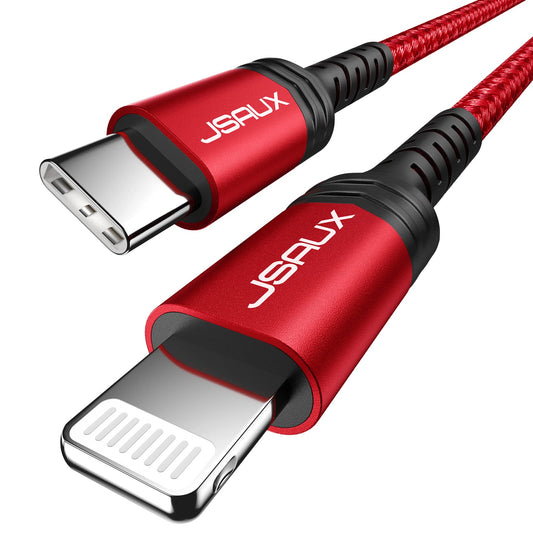 JSAUX USB C to Lightning Cable 6FT, [Apple MFi Certified] iPhone Cord Compatible with iPhone 14/14 Plus/14 Pro/14 Pro Max/13/13 Mini/13 Pro/13 Pro…