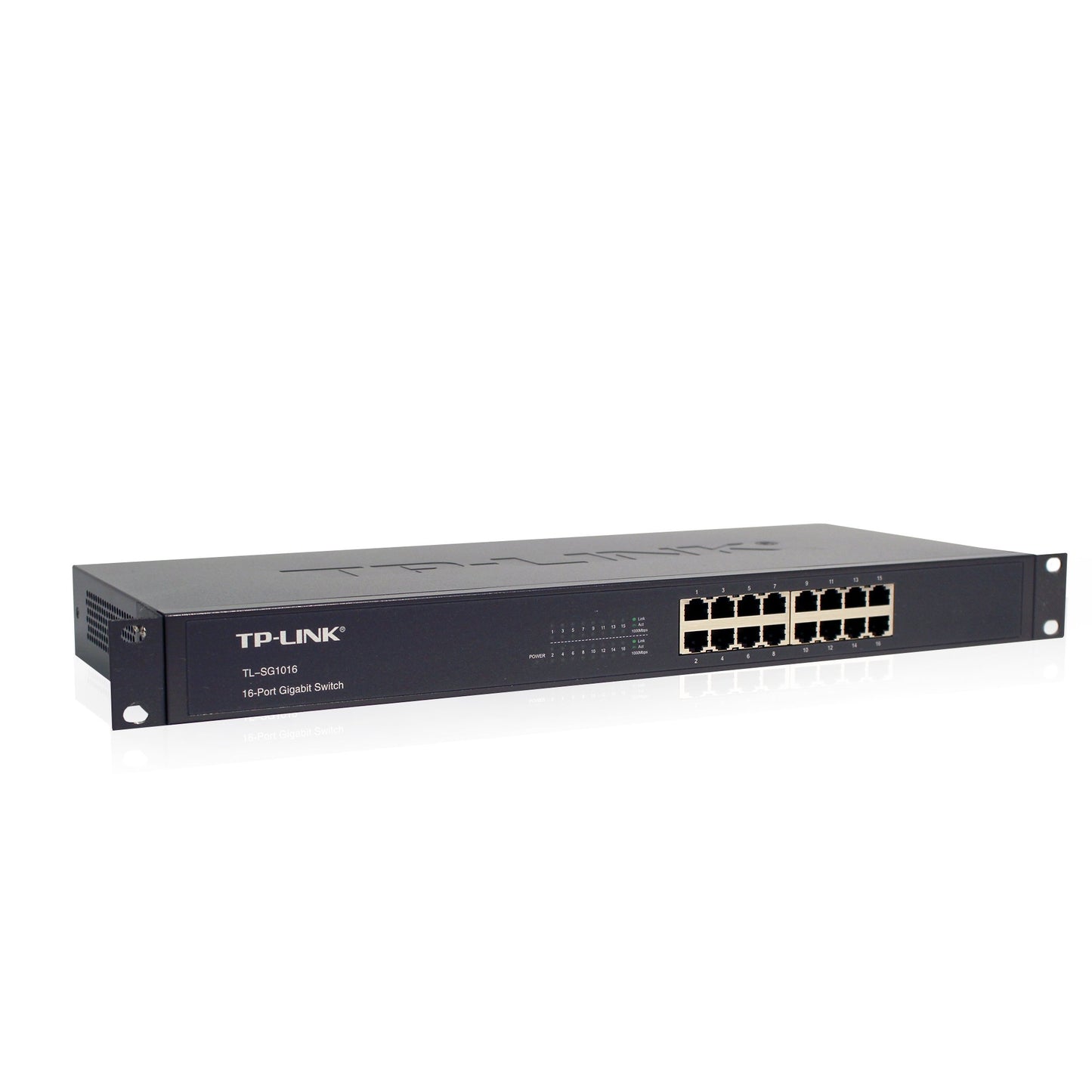 TP-Link TL-SG1016 | 16 Port Gigabit Ethernet Switch | Plug & Play | Sturdy Metal, Shielded Ports, Rackmount, Fanless, Black | 3 Year Manufacturer