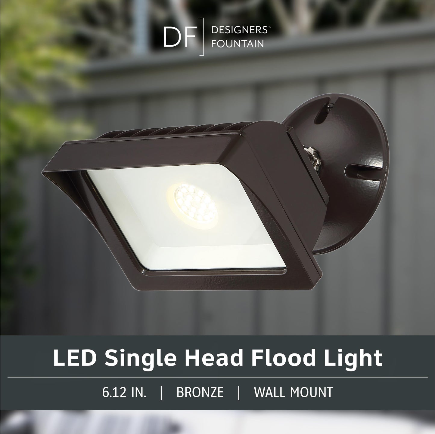 Designers Fountain FL2016N40-48 Integrated Led Adjustable Single-Head Bronze Outdoor Flood Light, 1775 lm, 4000K