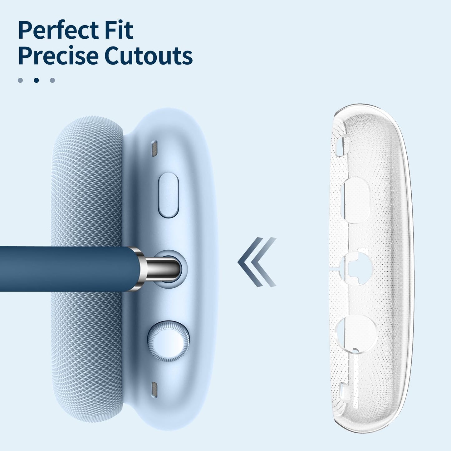 Fintie Case Cover for AirPods Max 2 (2026) and AirPods Max 1 (2024/2020) Headphone, Soft TPU Clear Anti-Scratch Protective Cover, Transparent