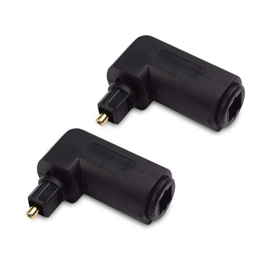 Cable Matters 2-Pack Right Angle Toslink Adapter (Toslink Extension) Male to Female