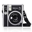 Fintie Protective Clear Case for Fujifilm Instax Mini 40 Instant Film Camera - Crystal Hard PVC Cover with Removable Shoulder Strap, Clear