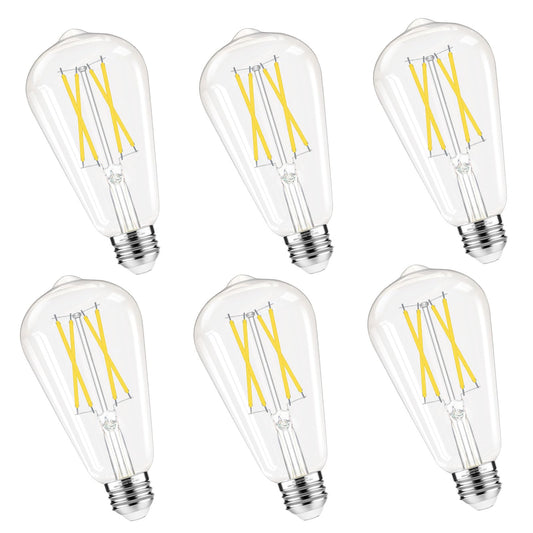 GvvooHome Dimmable Edison Bulbs 4000K Daylight White, E26 LED Bulb