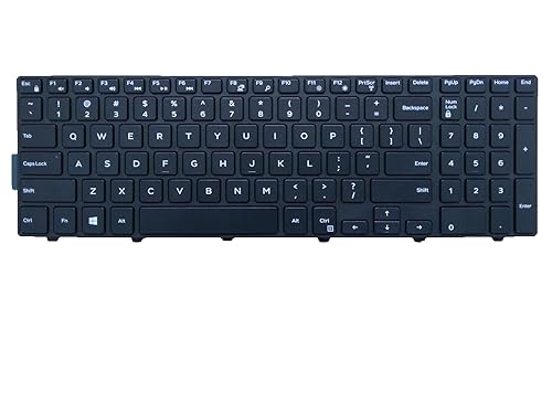 New US Layout with Frame Non-Backlit Laptop Keyboard for Dell Inspiron 15 (3541) 15 (3542); Fit P/N JYP58 0JYP58 CN-0JYP58 NSK-LR0SW 1D 490.00H07.0D1D