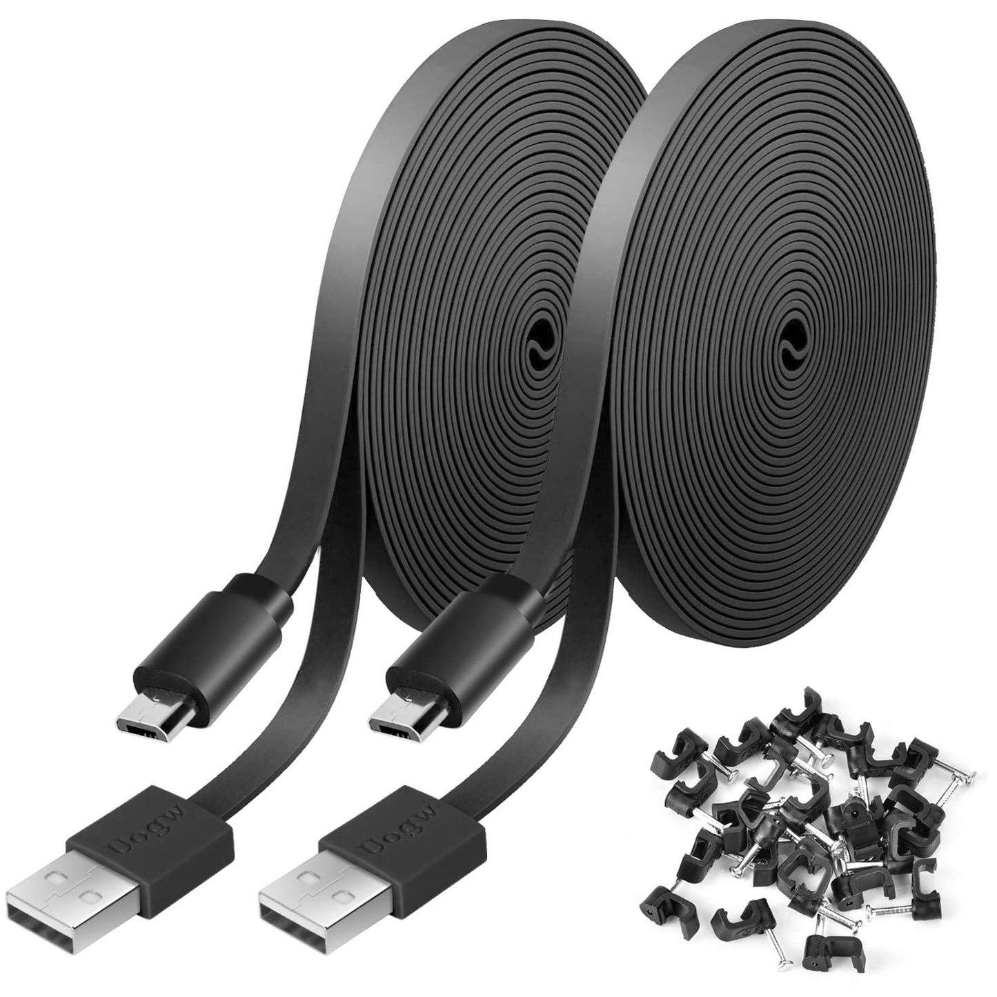 2 Pack 10FT Power Extension Cable for WyzeCam,Wyze Cam v4/v3/OG/v3 Pro,WyzeCam Pan,WYZE Cam OG,KasaCam Indoor,NestCam Indoor,Blink,Cloud Cam,USB